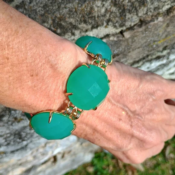 Kendra Scott (retired) chunky faceted Chalcedony Cassie, Preppy Core - Picture 11 of 14